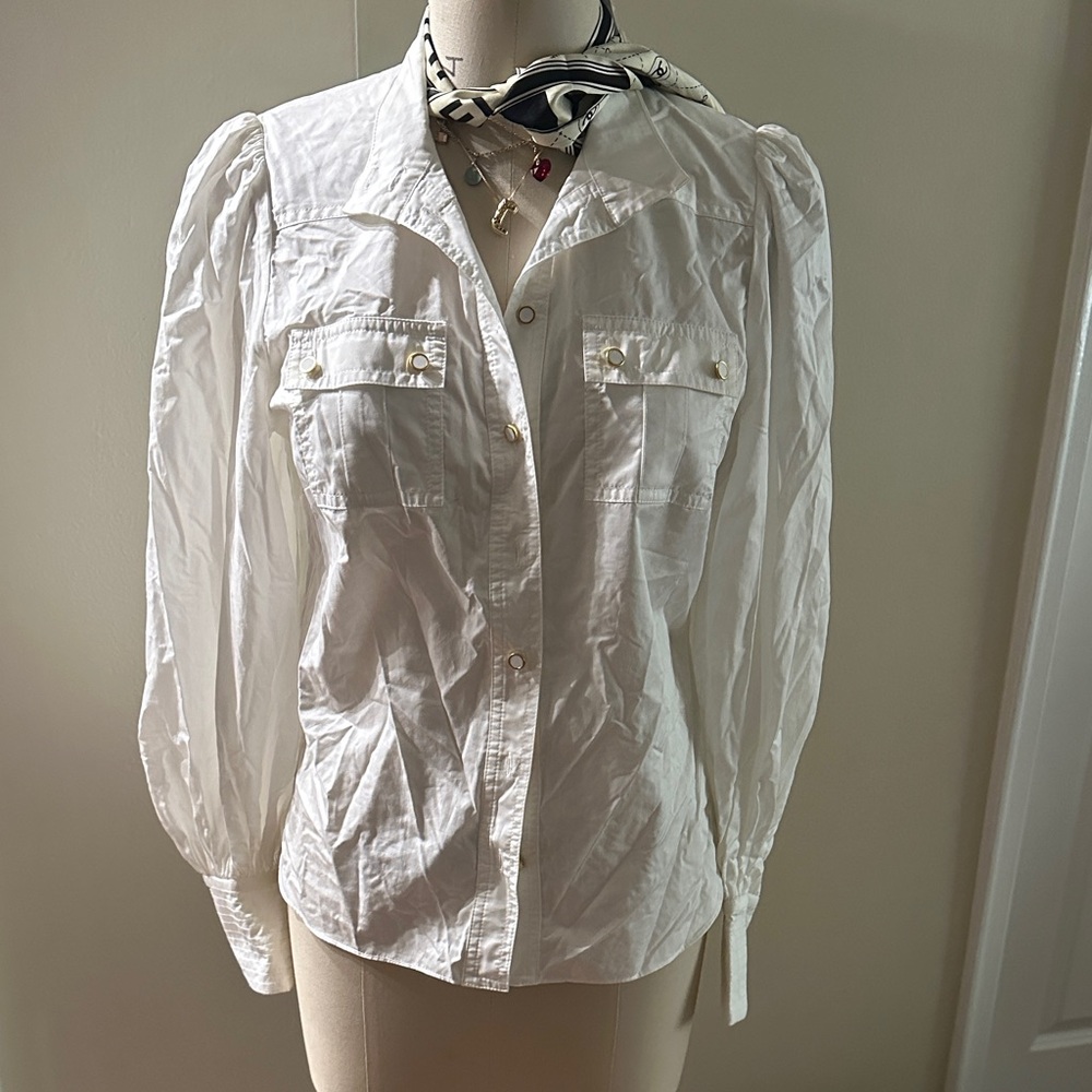 Zimmerman Elegant White Button-Up Blouse